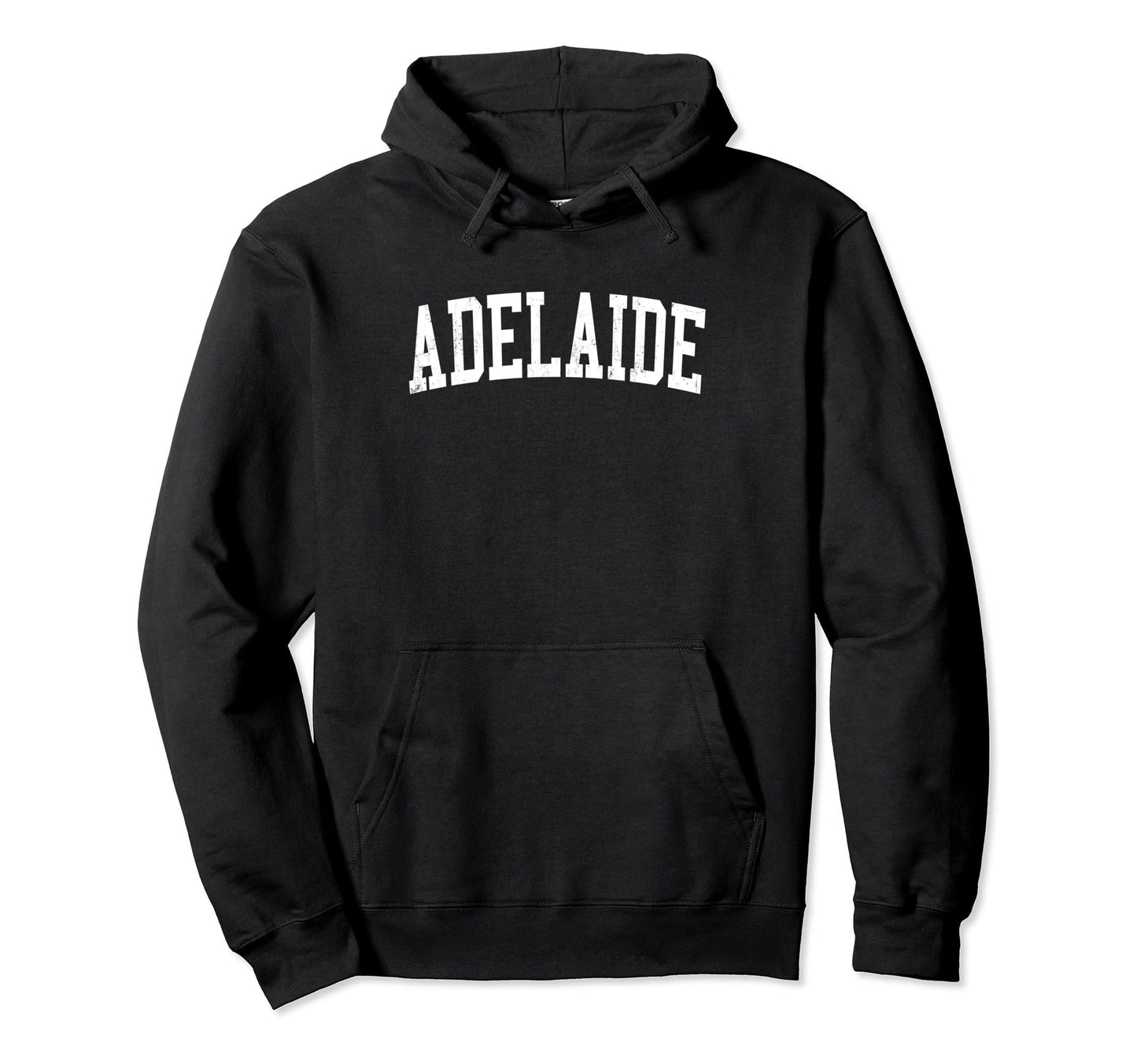Adelaide Australia Distressed White Hoodie - Novelty Apparel for Adults - T-Shirt, Sweatshirt, Hoodie