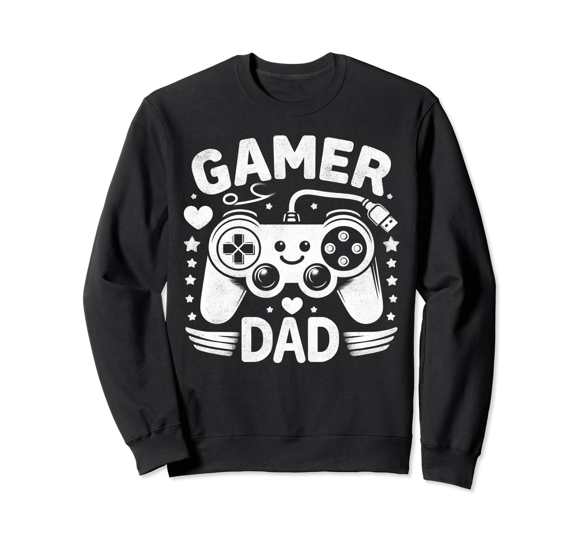 Gamer Dad Game Controller Gaming Sweatshirt - Minimalist Print Men Women - T-Shirt, Sweatshirt, Hoodie