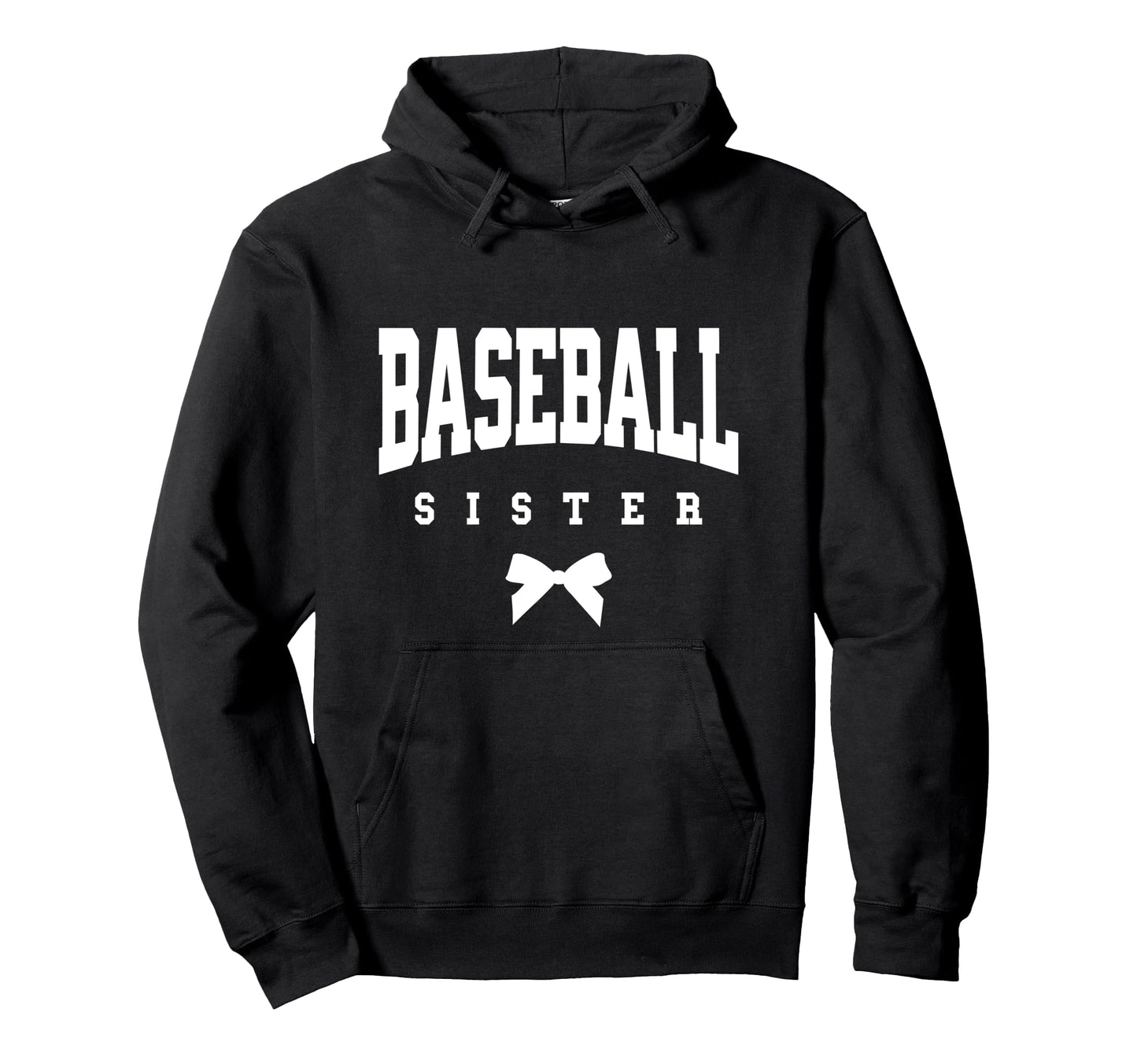 Baseball Bow Baseball Sister Hoodie - Casual Everyday Wear for Adults - T-Shirt, Sweatshirt, Hoodie