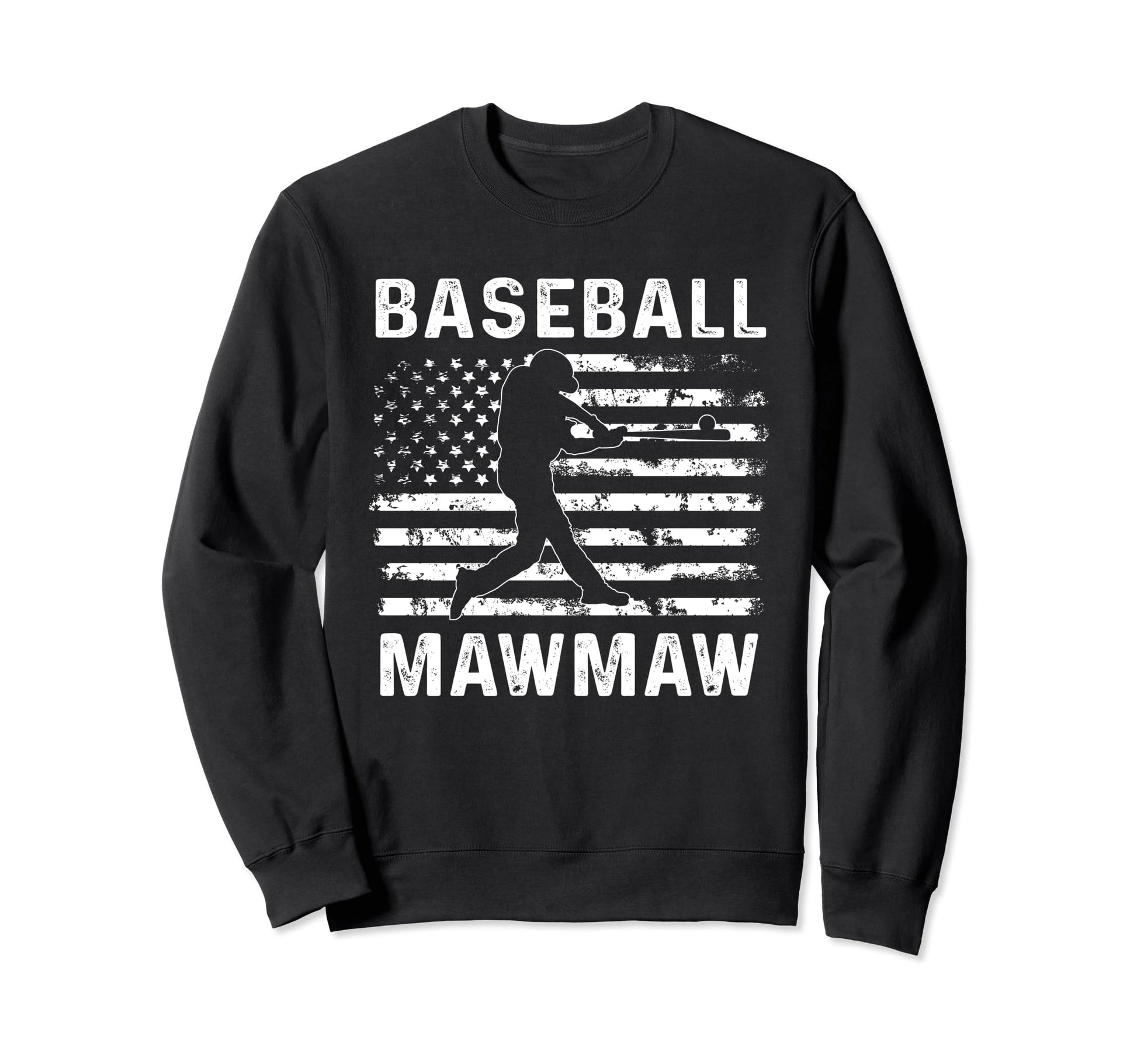 Baseball Mawmaw Grandma Usa Flag Sweatshirt - Fun Novelty Design Men Women - T-Shirt, Sweatshirt, Hoodie
