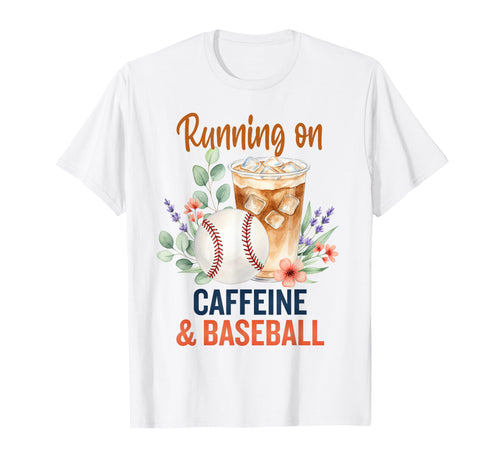 Baseball Life Running Iced Coffee Floral T-Shirt - Streetwear Style Unisex - T-Shirt, Sweatshirt, Hoodie