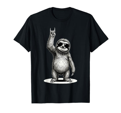 Sloth Rock Rock And Roll Funny Sloth T-Shirt - Graphic Print for Adults - T-Shirt, Sweatshirt, Hoodie