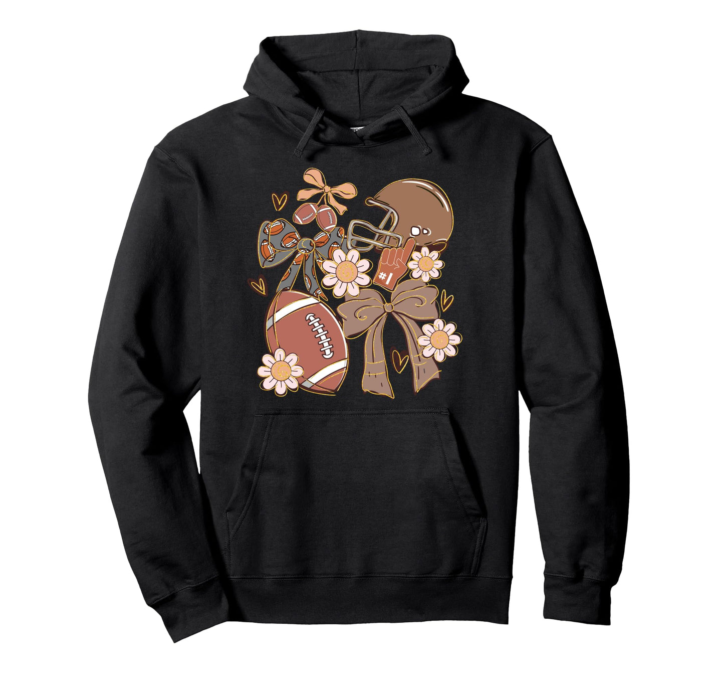Football Mom Funny Coquette Hoodie - Fun Novelty Design Unisex - T-Shirt, Sweatshirt, Hoodie
