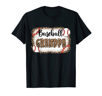 Baseball Grandpa Leopard Baseball T-Shirt - Custom Art Print Men Women - T-Shirt, Sweatshirt, Hoodie