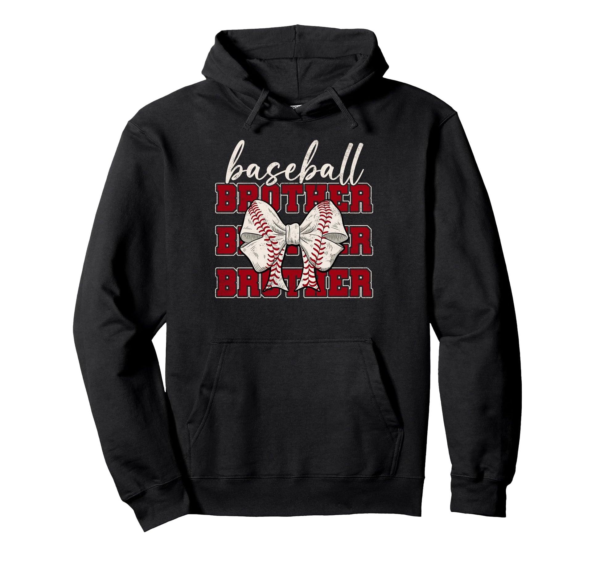 Baseball Brother Coquette Bow Sport Hoodie - Fun Novelty Design Unisex - T-Shirt, Sweatshirt, Hoodie