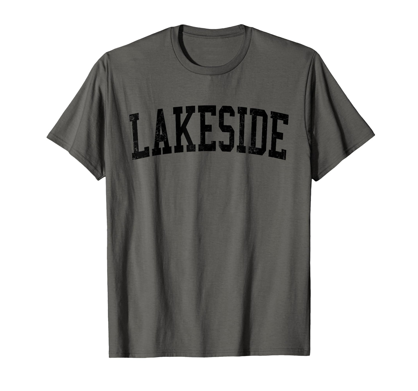 Lakeside Fl Distressed Black Varsity T-Shirt - Unique Graphic Unisex - T-Shirt, Sweatshirt, Hoodie