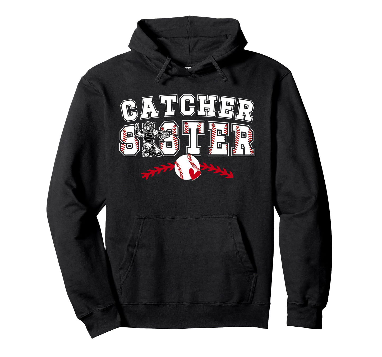 Baseball Catcher Sister Baseball Catcher Hoodie - Custom Art Print Unisex - T-Shirt, Sweatshirt, Hoodie
