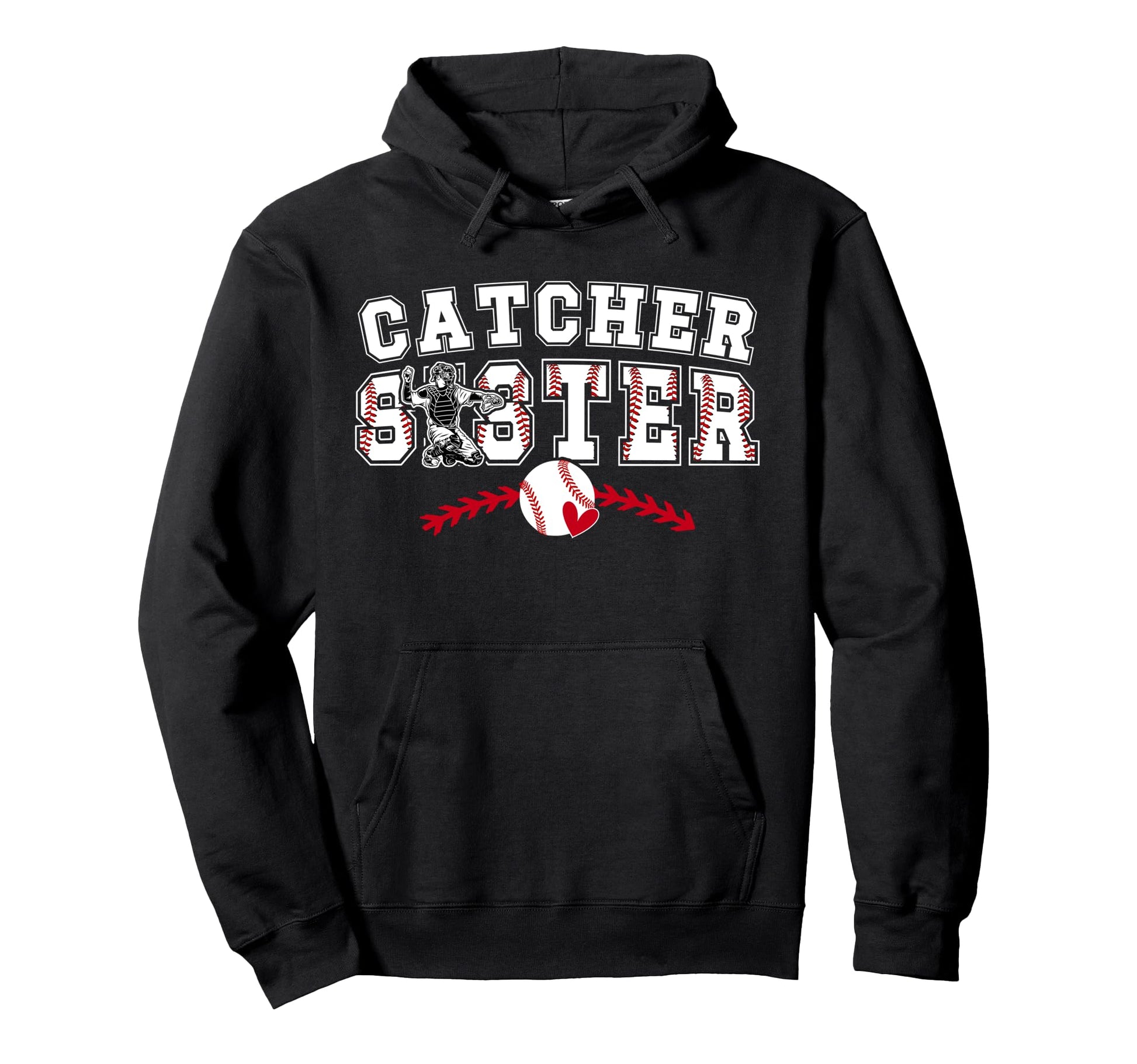 Baseball Catcher Sister Baseball Catcher Hoodie - Custom Art Print Unisex - T-Shirt, Sweatshirt, Hoodie