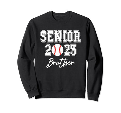 Class 2025 Baseball Player Sweatshirt - Unique Graphic for Adults - T-Shirt, Sweatshirt, Hoodie