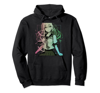Anime Waifu Japanese Aesthetic Kawaii Hoodie - Unique Graphic Men Women - T-Shirt, Sweatshirt, Hoodie