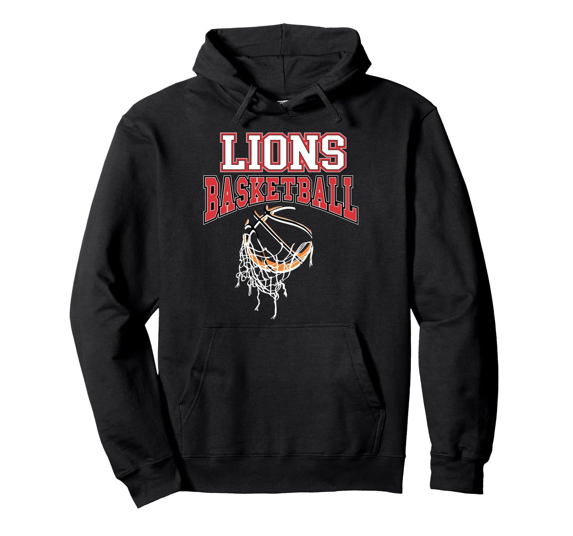 Lions Basketball Mom Red Lion Pride Hoodie - Graphic Print Men Women - T-Shirt, Sweatshirt, Hoodie