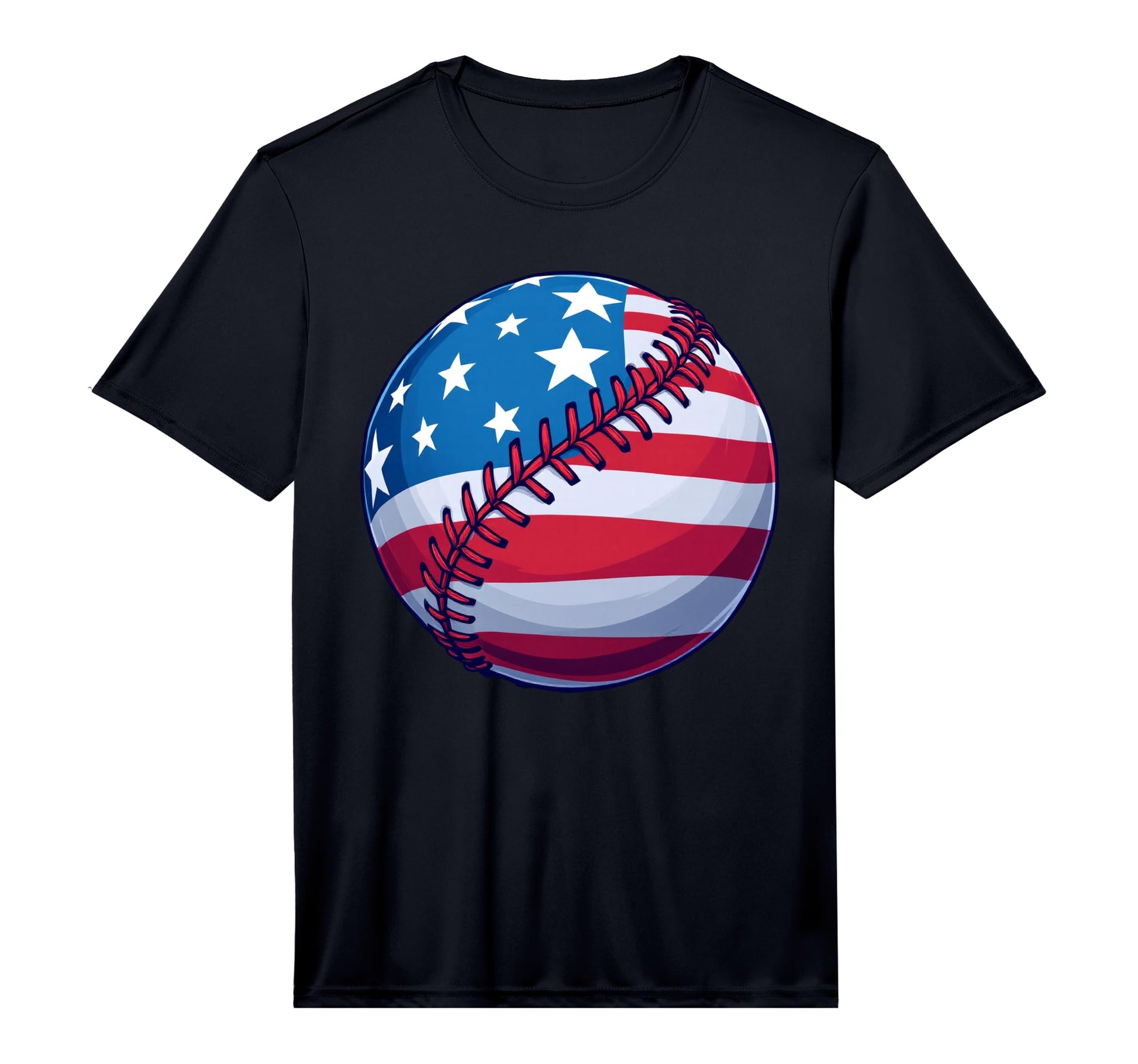 Baseball American Flag Usa Patriotic T-Shirt - Minimalist Print for Adults - T-Shirt, Sweatshirt, Hoodie