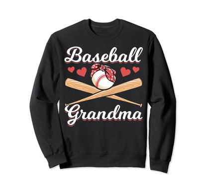 Grandma Grandson Baseball Sweatshirt - Fun Novelty Design for Adults - T-Shirt, Sweatshirt, Hoodie