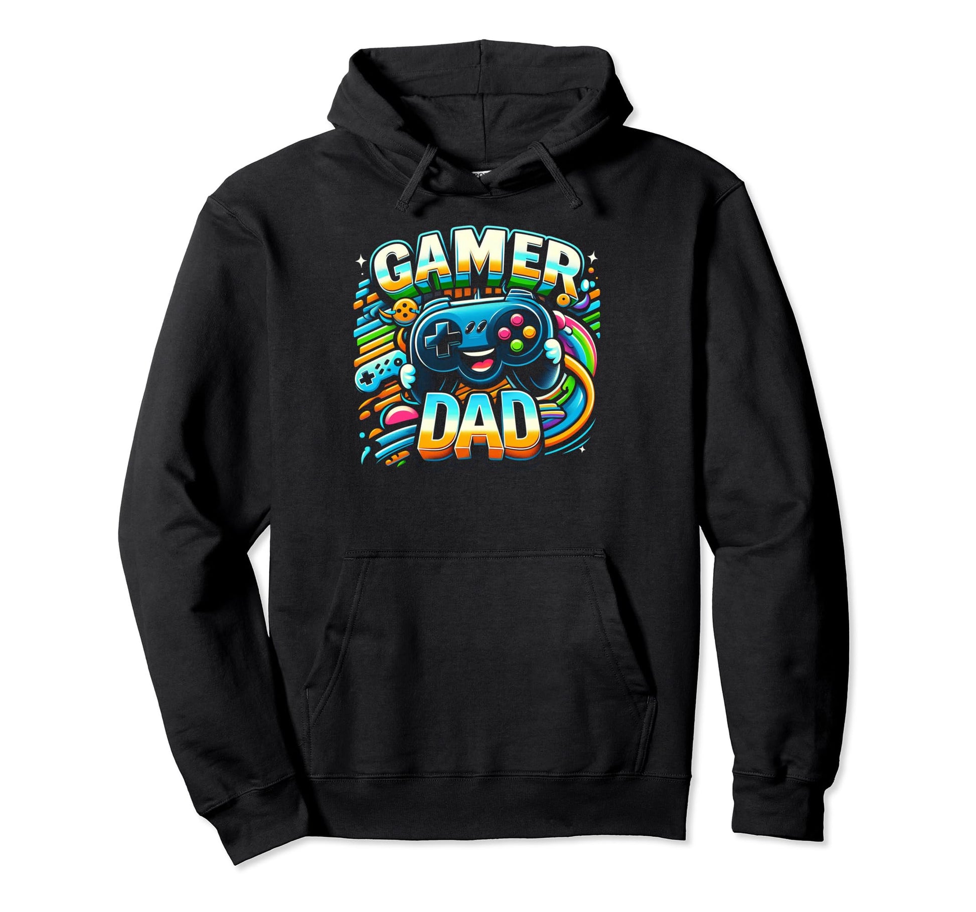 Gamer Dad Game Controller Gaming Video Hoodie - Unique Graphic Men Women - T-Shirt, Sweatshirt, Hoodie