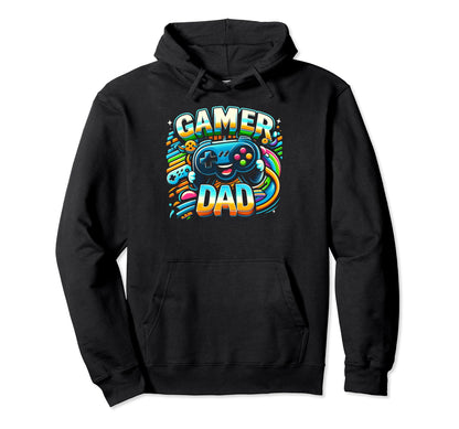 Gamer Dad Game Controller Gaming Video Hoodie - Unique Graphic Men Women - T-Shirt, Sweatshirt, Hoodie