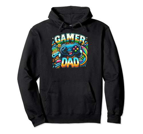 Gamer Dad Game Controller Gaming Video Hoodie - Unique Graphic Men Women - T-Shirt, Sweatshirt, Hoodie