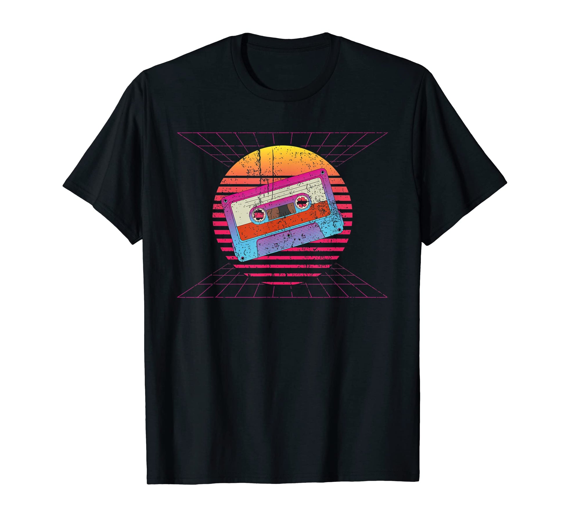 80S Cassette Synthwave 1980S T-Shirt - Fun Novelty Design for Adults - T-Shirt, Sweatshirt, Hoodie