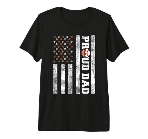 Mens Proud Dad American Flag Funny T-Shirt - Aesthetic Graphic Unisex - T-Shirt, Sweatshirt, Hoodie