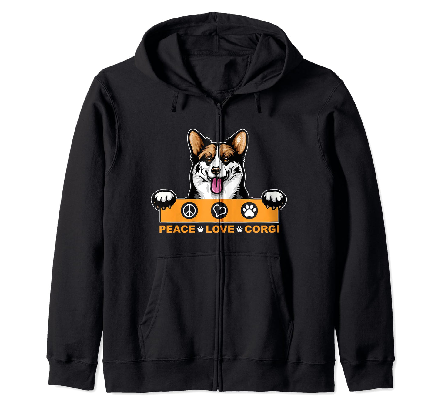 Peace Love Corgi Dog Pet K9 Gift Sweatshirt - Novelty Apparel for Adults - T-Shirt, Sweatshirt, Hoodie