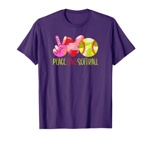 Peace Love Softball Mom Fastpitch T-Shirt - Unique Graphic Unisex - T-Shirt, Sweatshirt, Hoodie