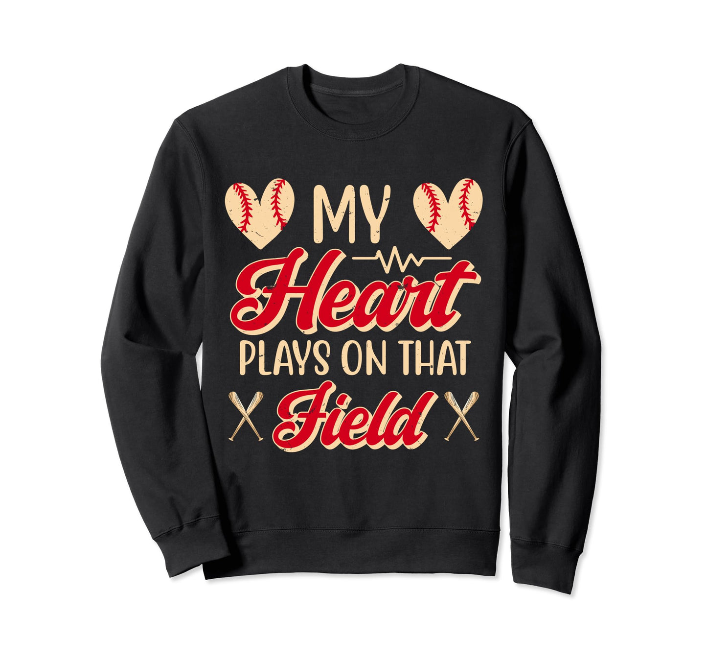Baseball Girlfriend Boyfriend Sweatshirt - Custom Art Print for Adults - T-Shirt, Sweatshirt, Hoodie
