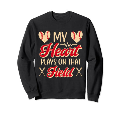 Baseball Girlfriend Boyfriend Sweatshirt - Custom Art Print for Adults - T-Shirt, Sweatshirt, Hoodie