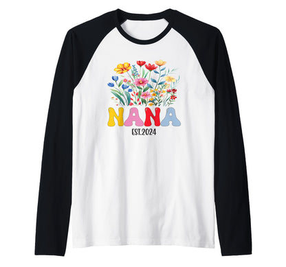 Nana Est 2024 Floral Flowers Grandmother T-Shirt - Streetwear Style Unisex - T-Shirt, Sweatshirt, Hoodie