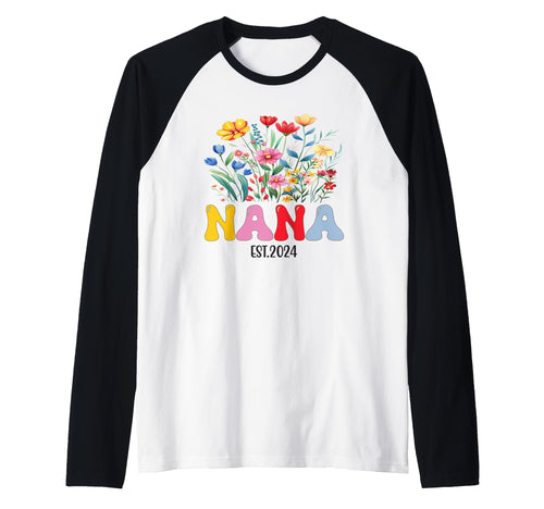 Nana Est 2024 Floral Flowers Grandmother T-Shirt - Streetwear Style Unisex - T-Shirt, Sweatshirt, Hoodie