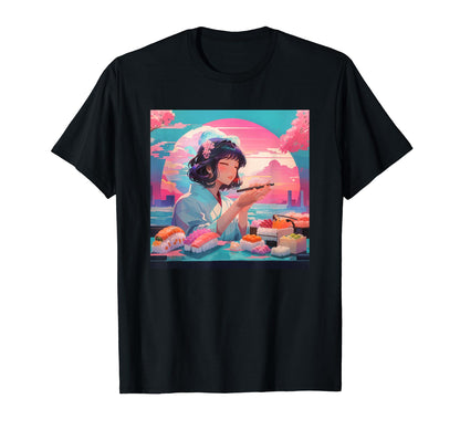 Lofi Vaporwave Sushi Aesthetic Japan T-Shirt - Streetwear Style Men Women - T-Shirt, Sweatshirt, Hoodie