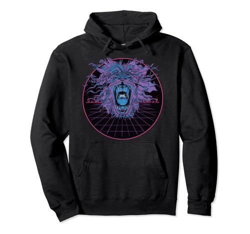 Aesthetic Vaporwave Lion Japan 80S Hoodie - Casual Everyday Wear Men Women - T-Shirt, Sweatshirt, Hoodie