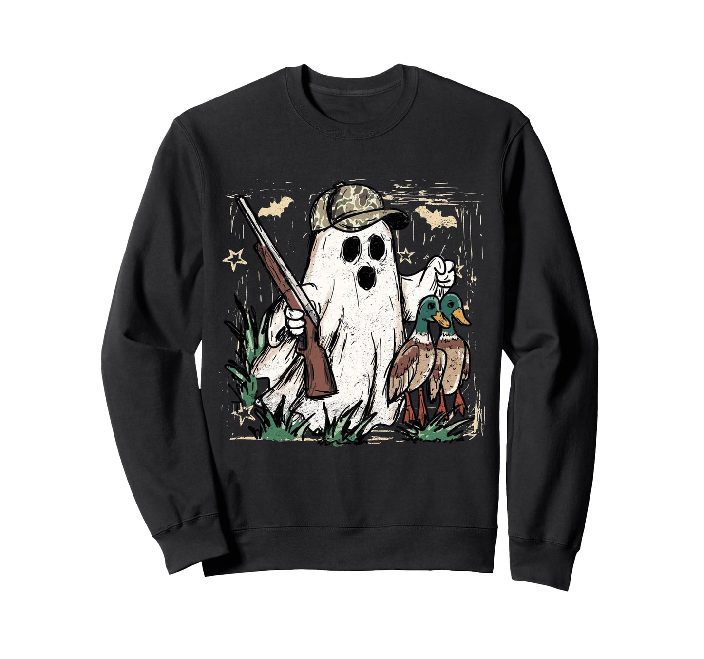 Camouflage Duck Hunting Ghost Sweatshirt - Streetwear Style Unisex - T-Shirt, Sweatshirt, Hoodie