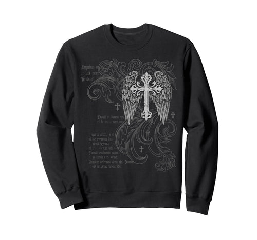 Y2K Grunge Cross Wings 2000S Goth Emo Sweatshirt - Trendy Graphic Unisex - T-Shirt, Sweatshirt, Hoodie