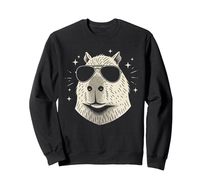 Y2K Capybara Sunglasses 90S 2000S Sweatshirt - Novelty Apparel Men Women - T-Shirt, Sweatshirt, Hoodie