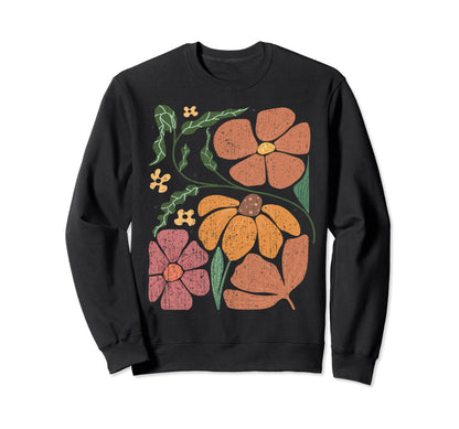 Flowers Boho Floral Garden Flower Sweatshirt - Aesthetic Graphic Unisex - T-Shirt, Sweatshirt, Hoodie