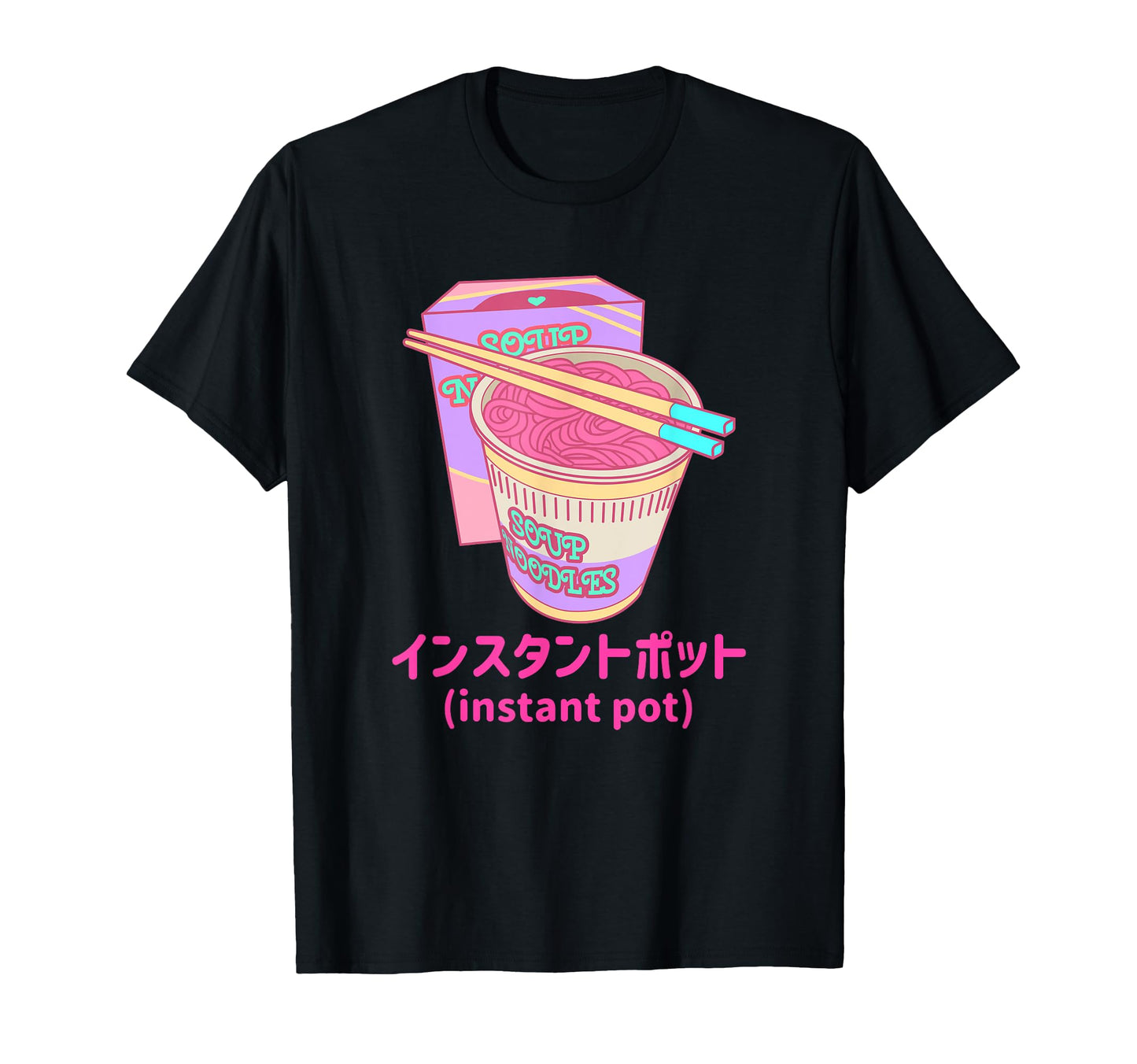 Soup Noodles Instant Pot Vaporwave T-Shirt - Aesthetic Graphic for Adults - T-Shirt, Sweatshirt, Hoodie