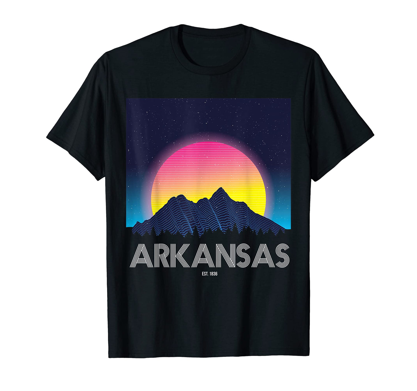 Arkansas Mountain Grid 80S 90S T-Shirt - Casual Everyday Wear for Adults - T-Shirt, Sweatshirt, Hoodie
