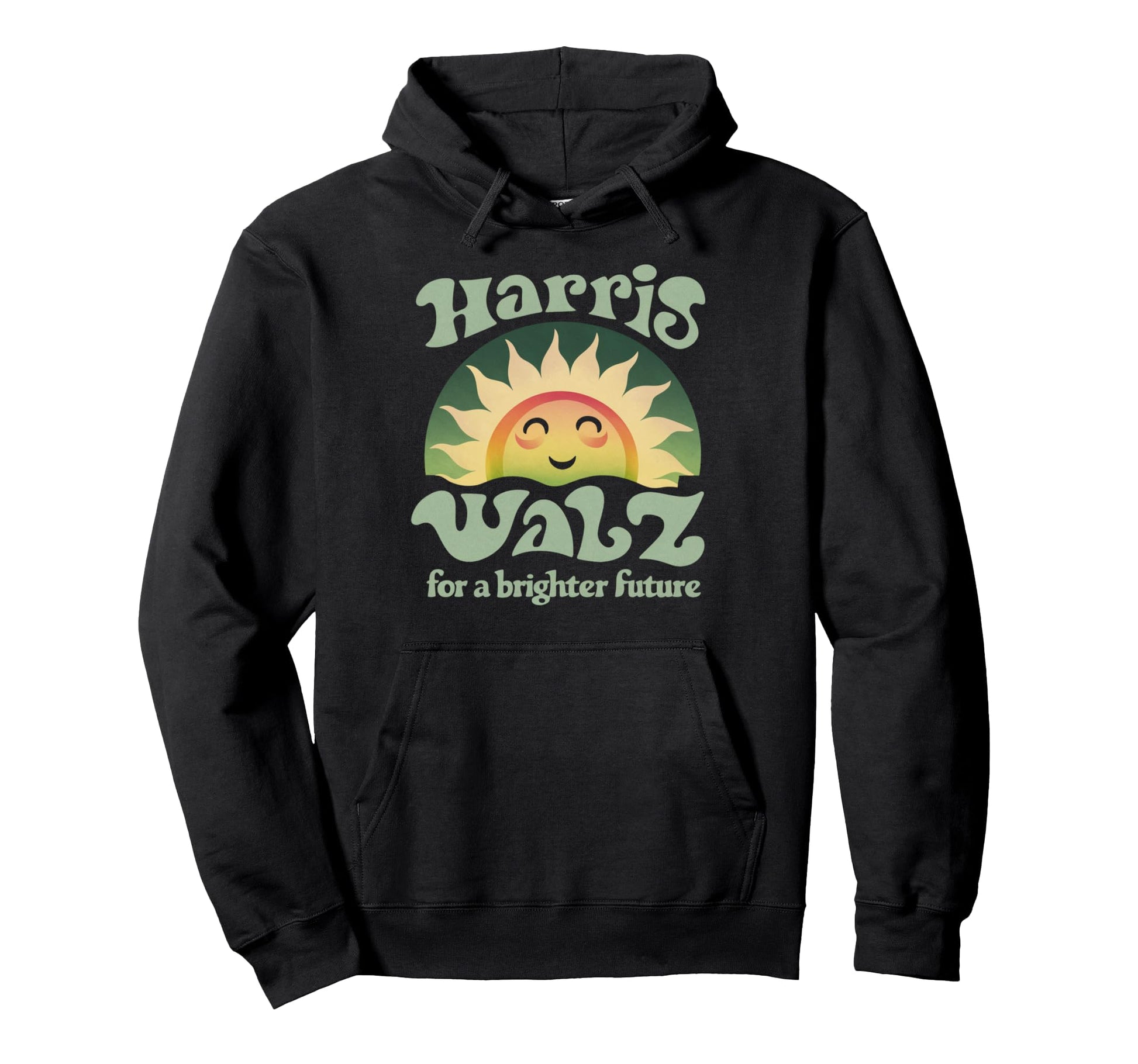 Go Green Harris Walz Boho Hoodie - Minimalist Print Men Women - T-Shirt, Sweatshirt, Hoodie