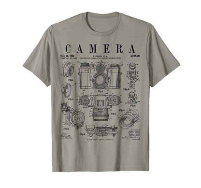 Photography Camera Patent Drawing T-Shirt - Custom Art Print Men Women - T-Shirt, Sweatshirt, Hoodie