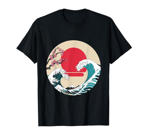Big Wave Vaporwave Aesthetic 80S T-Shirt - Casual Everyday Wear for Adults - T-Shirt, Sweatshirt, Hoodie