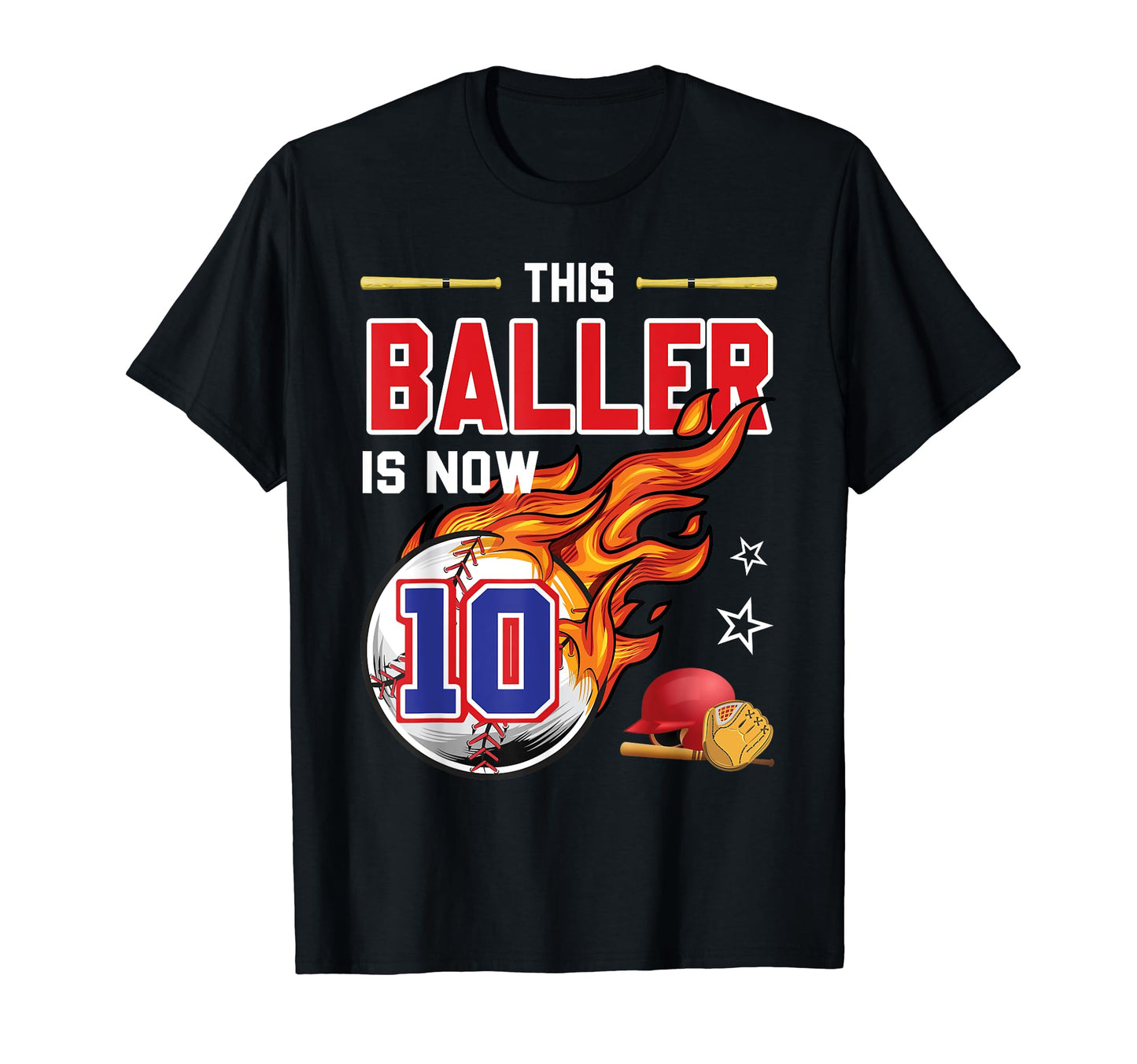 This Baller Is Now 10 Birthday T-Shirt - Custom Art Print for Adults - T-Shirt, Sweatshirt, Hoodie