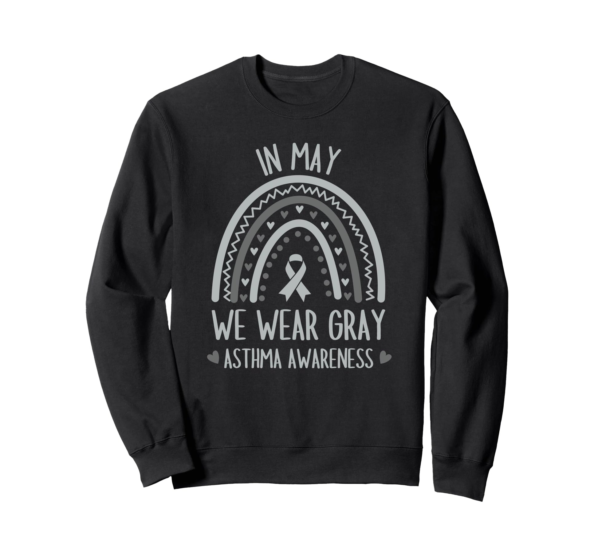 May We Wear Gray Asthma Awareness Sweatshirt - Streetwear Style Unisex - T-Shirt, Sweatshirt, Hoodie