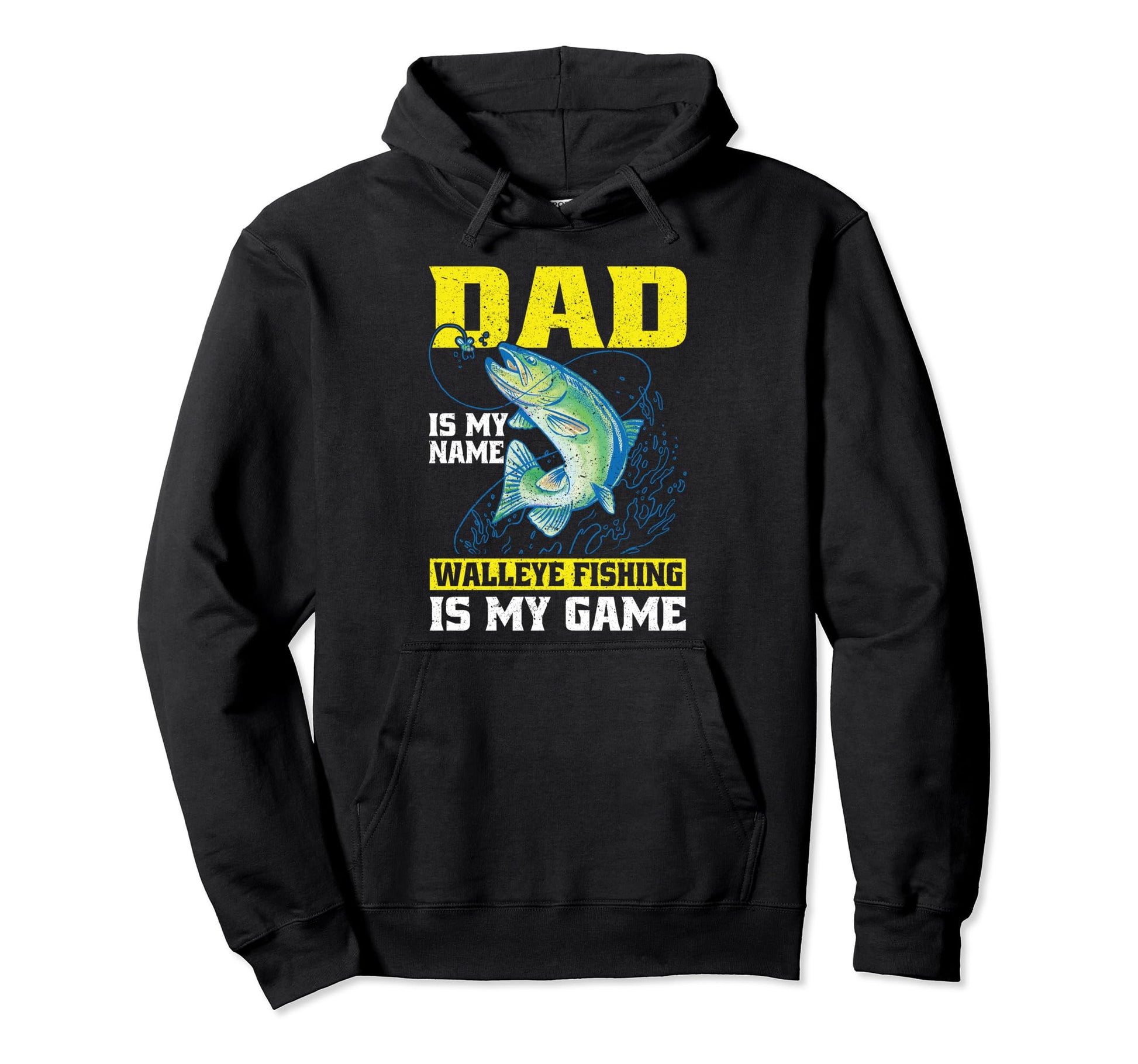 Fathers Day Dad Is My Name Walleye Hoodie - Minimalist Print Men Women - T-Shirt, Sweatshirt, Hoodie