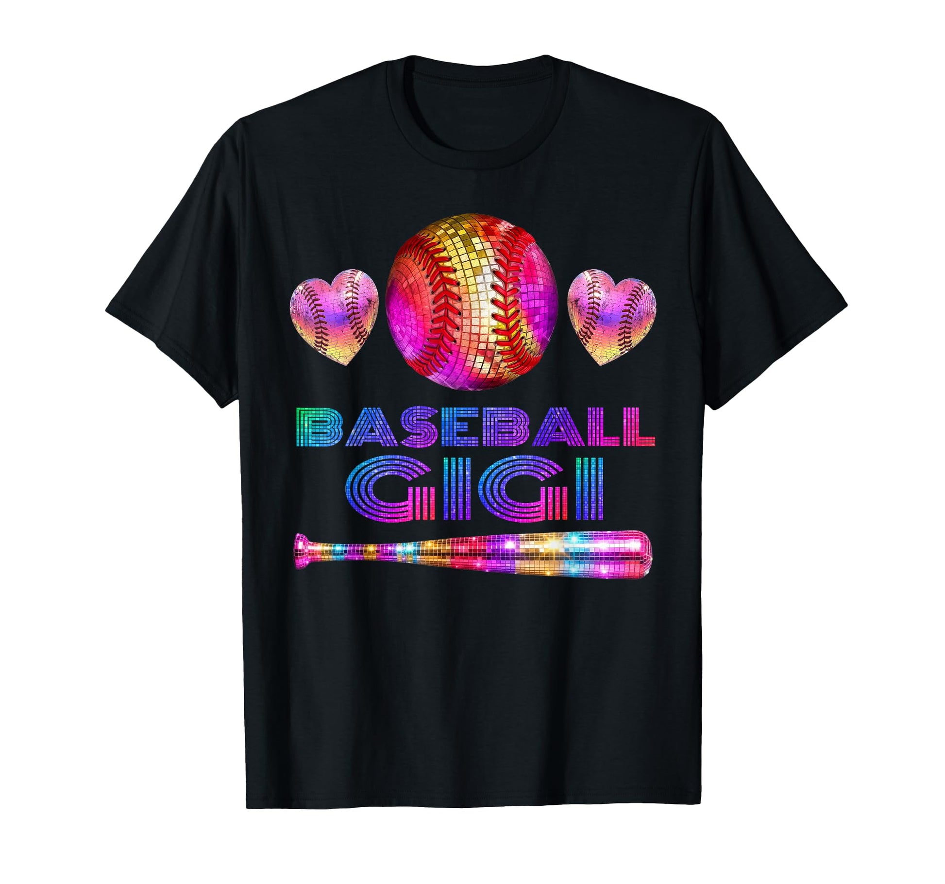 Baseball Gigi Heart Disco Grandma Nana T-Shirt - Trendy Graphic Men Women - T-Shirt, Sweatshirt, Hoodie