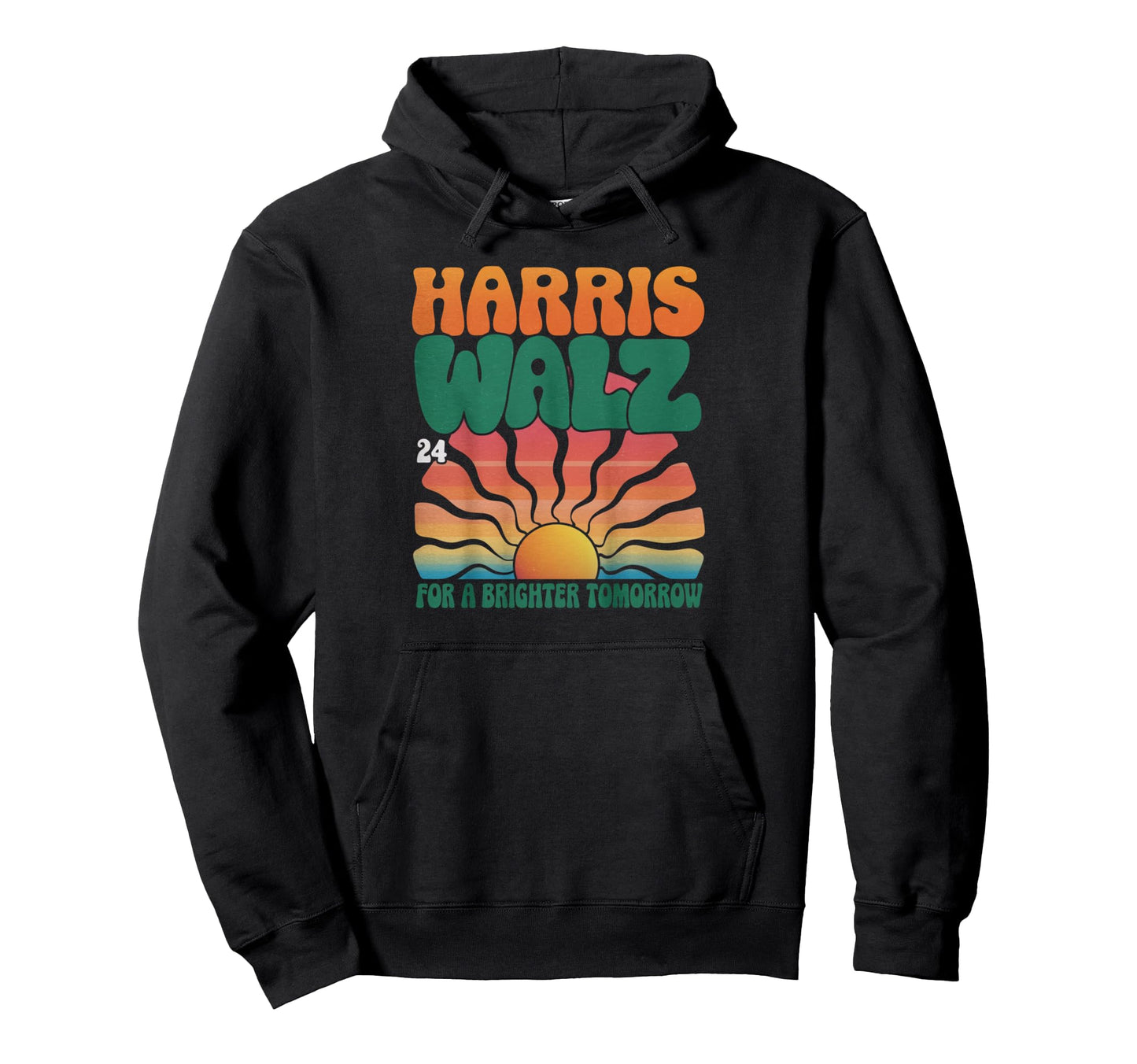 Harris Walz Sunset Boho Hoodie - Fun Novelty Design Men Women - T-Shirt, Sweatshirt, Hoodie