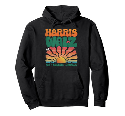 Harris Walz Sunset Boho Hoodie - Fun Novelty Design Men Women - T-Shirt, Sweatshirt, Hoodie