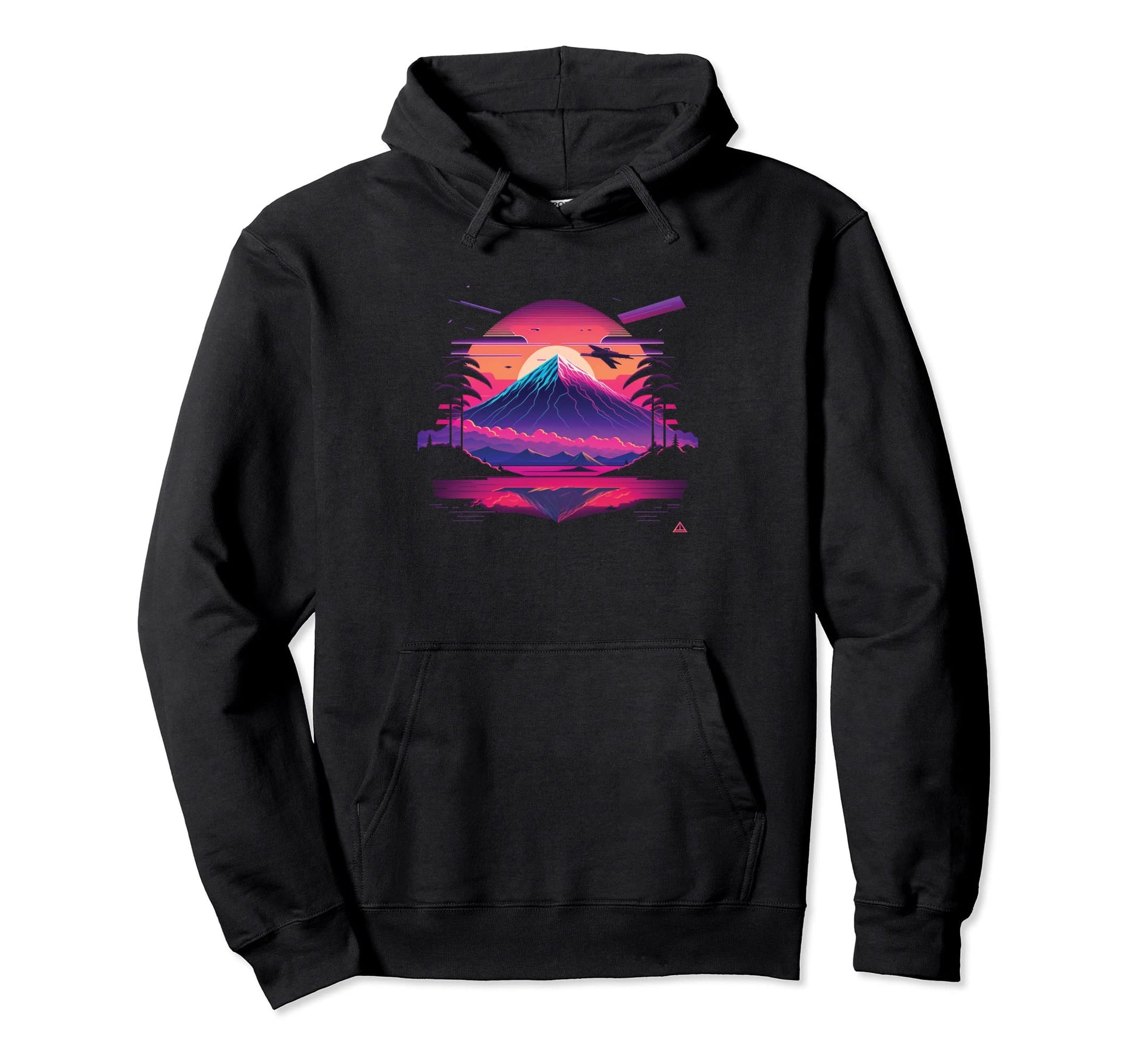 Mt Fuji Japan Vaporwave Aesthetic Hoodie - Minimalist Print Men Women - T-Shirt, Sweatshirt, Hoodie