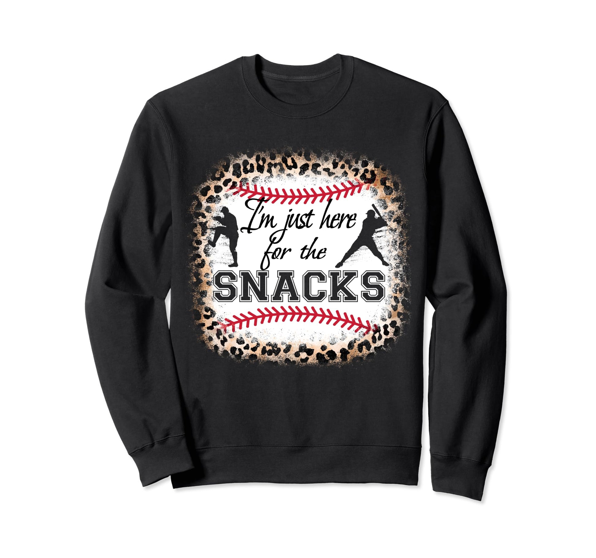 Baseball Funny Just Here Snacks Sweatshirt - Aesthetic Graphic Unisex - T-Shirt, Sweatshirt, Hoodie