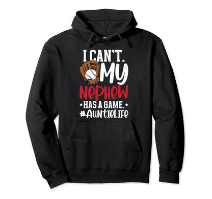 Baseball Auntie Life Baseball Aunt Hoodie - Unique Graphic Men Women - T-Shirt, Sweatshirt, Hoodie