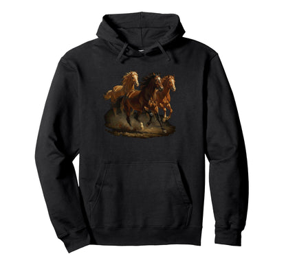 Wild Horse 80S 90S Western Grunge Hoodie - Fun Novelty Design Men Women - T-Shirt, Sweatshirt, Hoodie