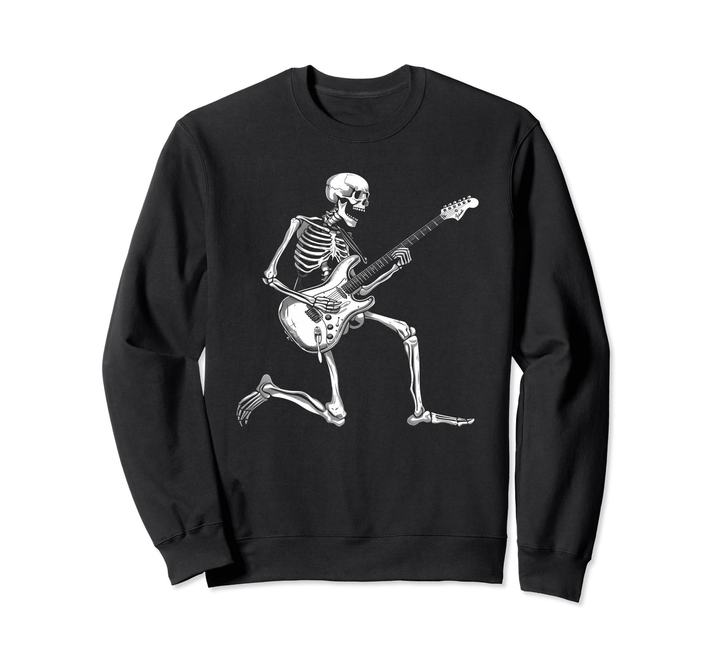 Rock And Roll Skeleton Playing Sweatshirt - Fun Novelty Design Men Women - T-Shirt, Sweatshirt, Hoodie